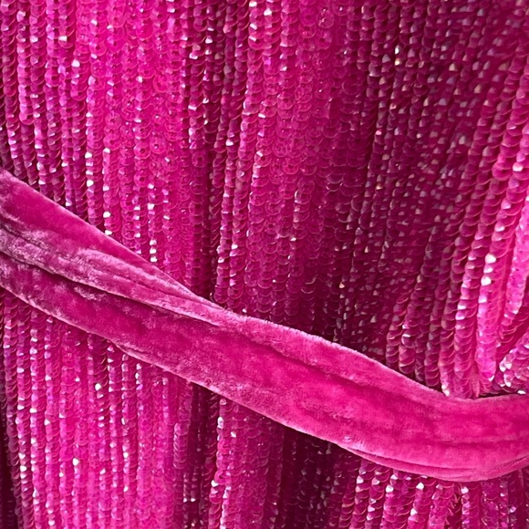 NWT Retrofête Hot Pink GABRIELLE SEQUIN ROBE - Picture 15 of 15